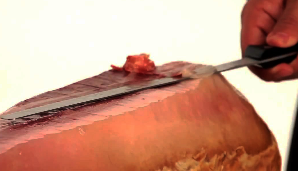 Corte liso del jamón