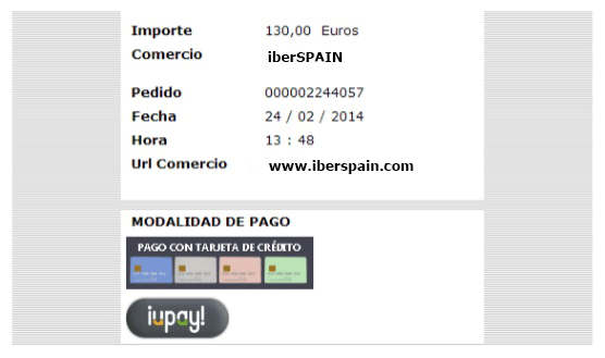 Proceso de compra iupay de iberSPAIN